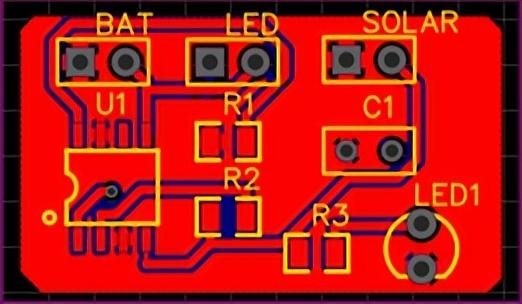 SOP8封装芯片PCB设计图
